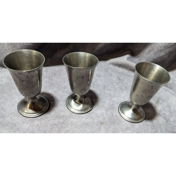 Vintage Revere Pewter Mini Goblet Set (3) - Picture 7 of 12